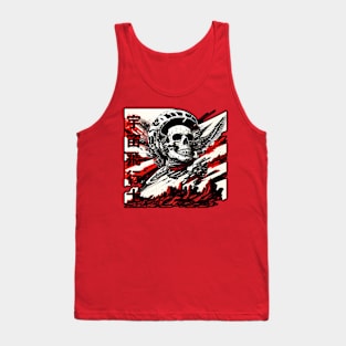 SpaceMan Skull scifi cosmic astronaut gift Tank Top